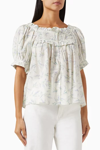 Farley Floral Top in Cotton