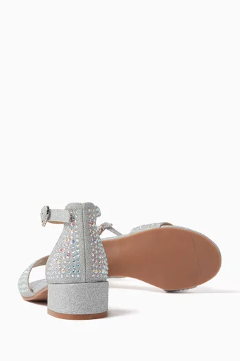 Embellished Glitter Sandals