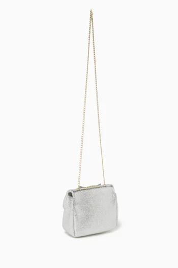 Crossbody Bag in Metallic Faux Leather