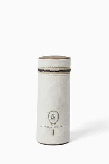 Tennis Ball Embroidered Bag in Cotton & Linen