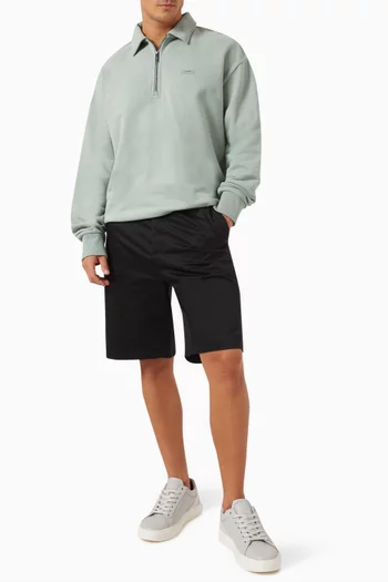 Shorts in Cotton-satin Stretch