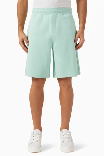 Shadow Embossed Logo Sweat Shorts in Cotton-blend