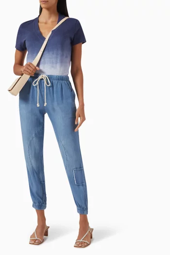 Chase Ombre V-neck T-shirt in Cotton