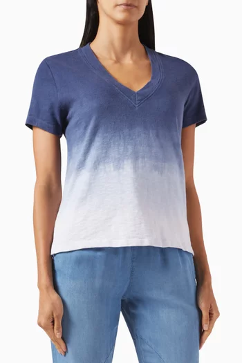 Chase Ombre V-neck T-shirt in Cotton
