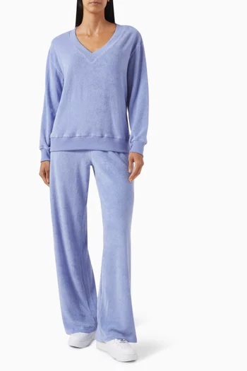 Wylie Wide-leg Pants in Loop Terry