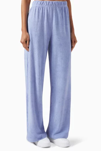 Wylie Wide-leg Pants in Loop Terry