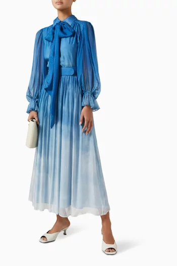 Cassie Midi Dress in Silk Blend