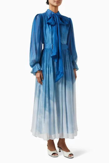 Cassie Midi Dress in Silk Blend