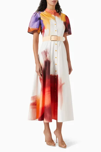 Bianca Midi Dress in Cotton