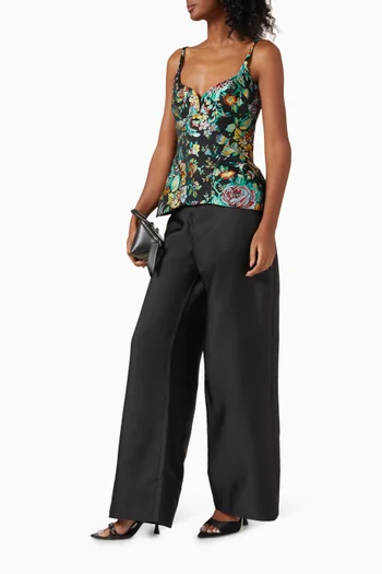 Floral Corset Top in Brocade