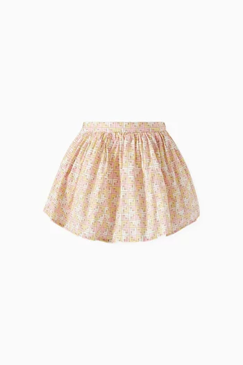 Micro Logo Skirt in Cotton
