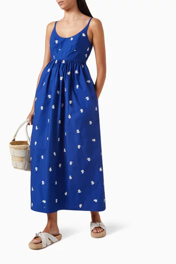 Embroidered Fruit Sundress in Cotton