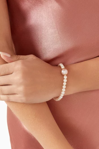 Kiku Freshwater Pearl Bracelet in 18kt Gold