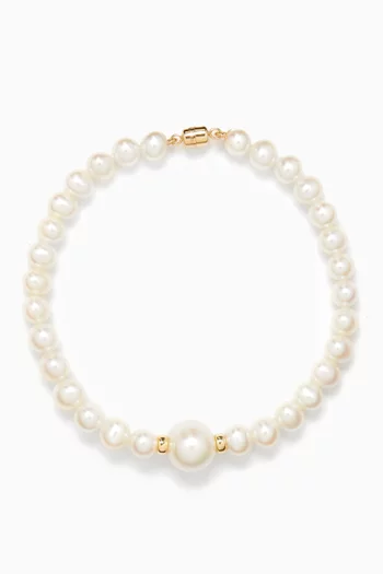 Kiku Freshwater Pearl Bracelet in 18kt Gold