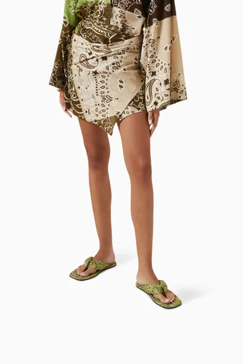 Indie Bandana-print Thong Sandals