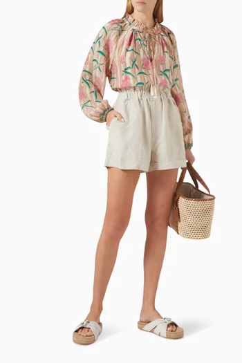 Penny Printed Top in Silk