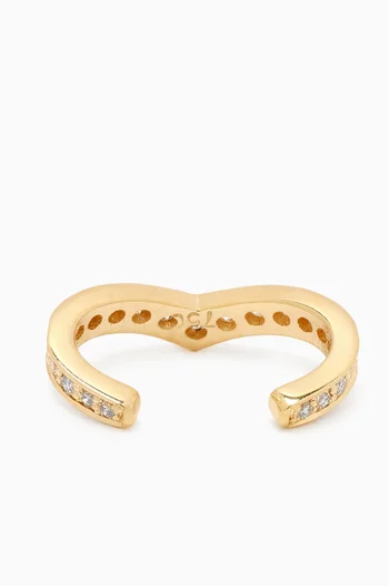 Victory Diamond Single Ear Cuff in 18kt Gold