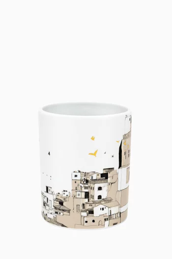 Naseem Short Vase in Porcelain