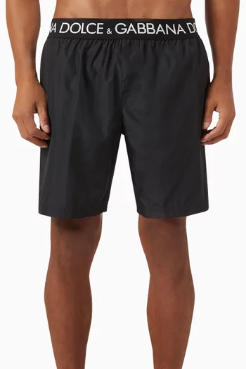 Logo Waist Swim Shorts