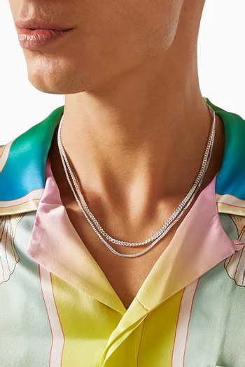 The Duo Necklace in Sterling Silver