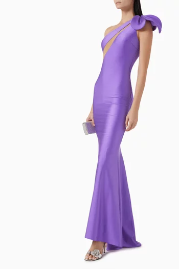 One-shoulder Gown in Jersey