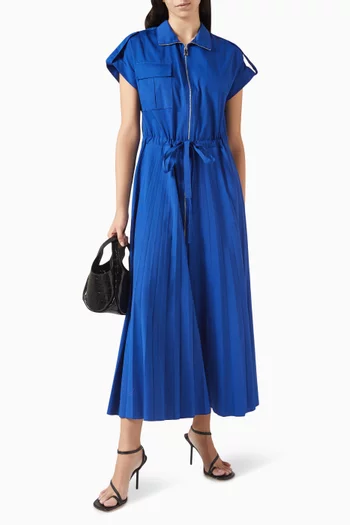 Pleated Shirt Dress