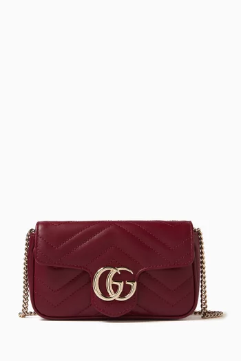 Super Mini GG Marmont 2.0 Shoulder Bag in Quilted Leather
