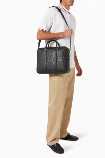 Jumbo GG Briefcase in Leather