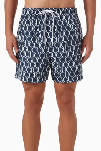 Maxi Print Swim Shorts in Nylon