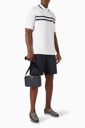 Striped Polo Shirt in Cotton-piquet