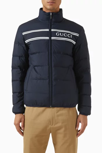 Logo Puffer Jacket in Nylon
