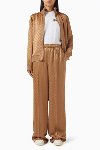 GG Zip Jacket in Viscose Jacquard