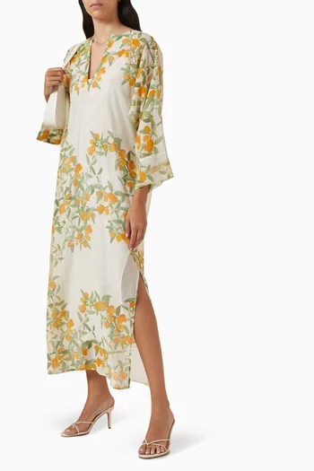 Floral-print Kaftan