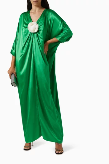 Gilles Maxi Dress in Silk-satin