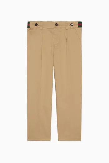 Straight-leg Pants in Stretch Cotton
