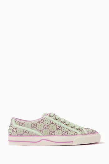 1977 Crystal-embellished Tennis Sneakers in Canvas
