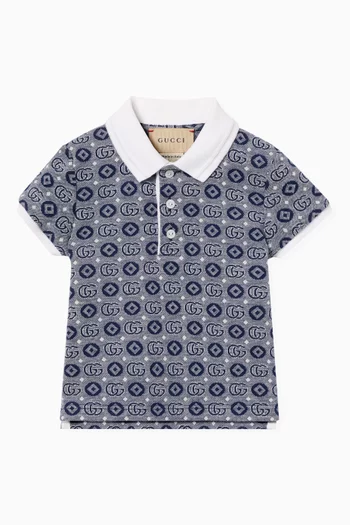 Double G Polo Shirt in Cotton Jersey