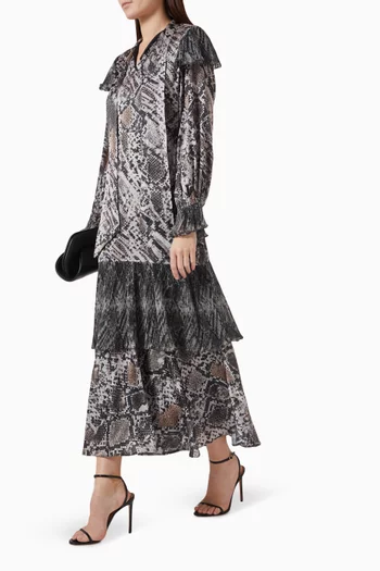 Layered-skirt Midi Dress