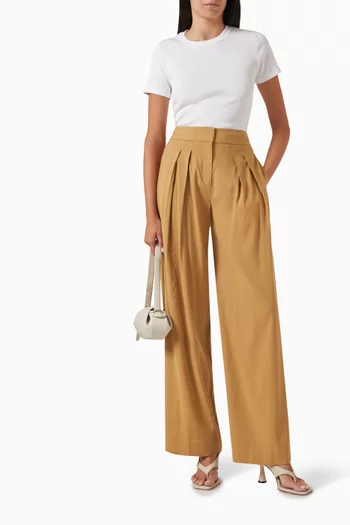 Pruitt Ribbed T-shirt in Cotton Blend