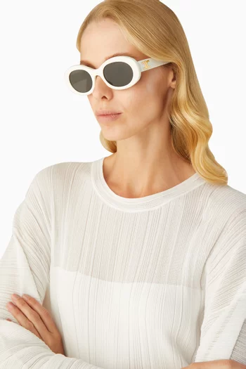 Triomphe Oval Sunglasses in Acetate