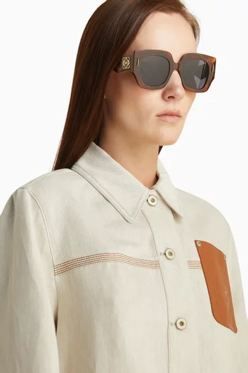 Square Screen Sunglasses in Acetate