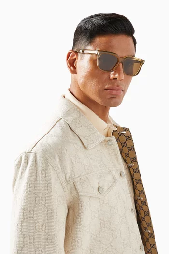 Rectangle Sunglasses in Recycled Acetate