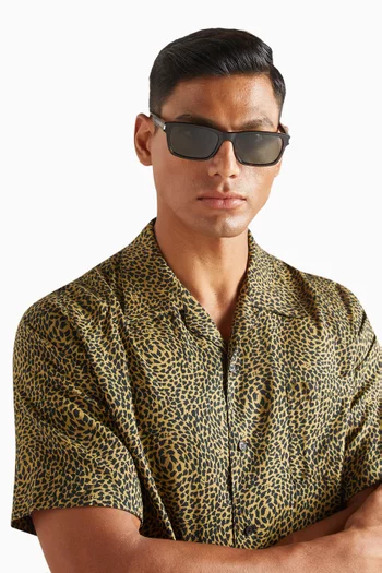 Rectangular Sunglasses in Recycled Acetate