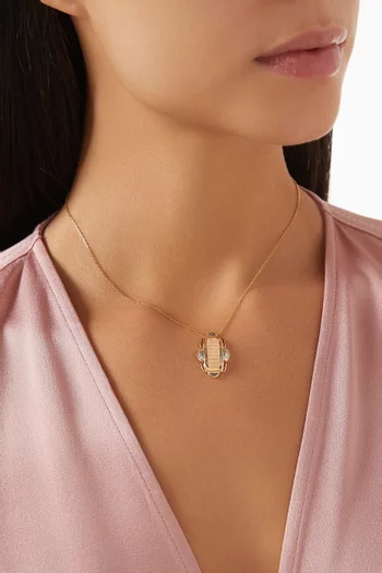 Prayer Diamond Necklace in 18kt Yellow Gold