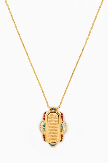 Prayer Diamond Necklace in 18kt Yellow Gold