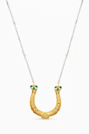 Mystic Horseshoe Diamond Necklace in 18kt Gold
