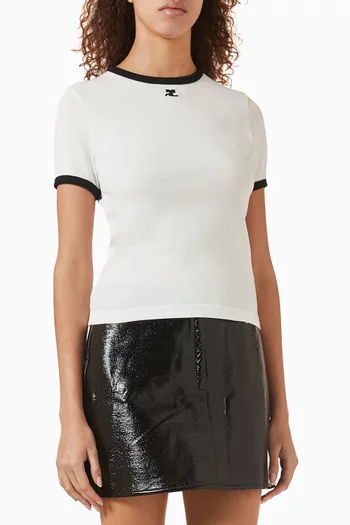 Signature Contrast T-shirt in Cotton