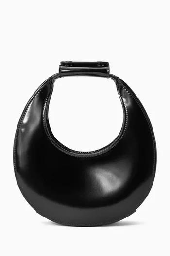 Good Night Moon Bag in Glossy Leather