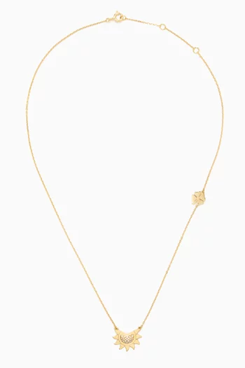Sunset Pavé Diamond Necklace in 18kt Gold