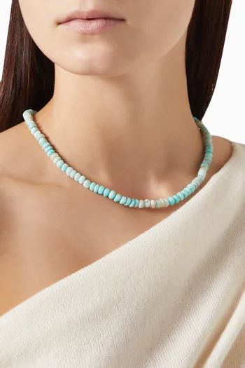 Rondelle Amazonite Rondes Beaded Necklace